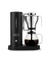 Aarke Matte Black coffee maker with glass carafe on a white background