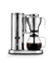 Front view of the Aarke Coffee Maker in stainless steel.