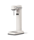 Side view of Aarke Carbonator 3 in Matte white, with the carbonation lever and nozzle clearly visible.