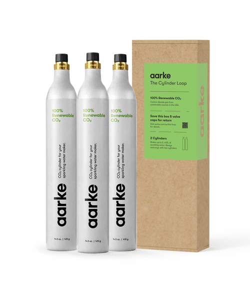 3 Aarke CO2 Cylinders and 1 Exchange Box.