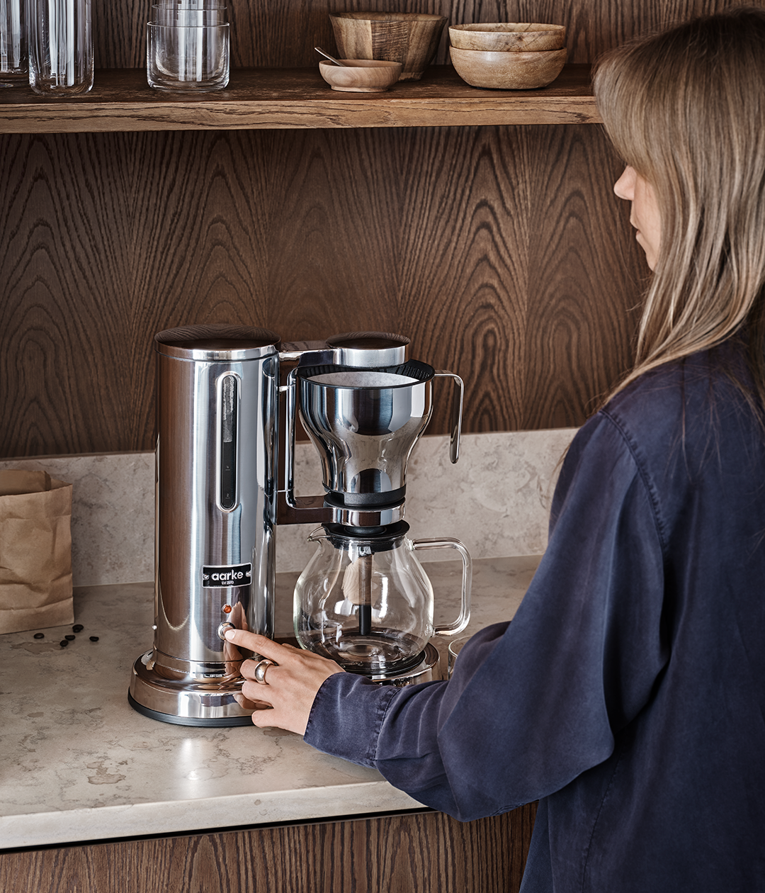 The Aarke Coffee System - Integrated Coffee Brewer and Coffee Grinder