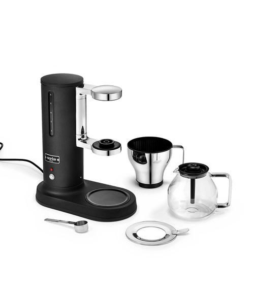 Aarke Coffee Maker Matte Black disassembled. 