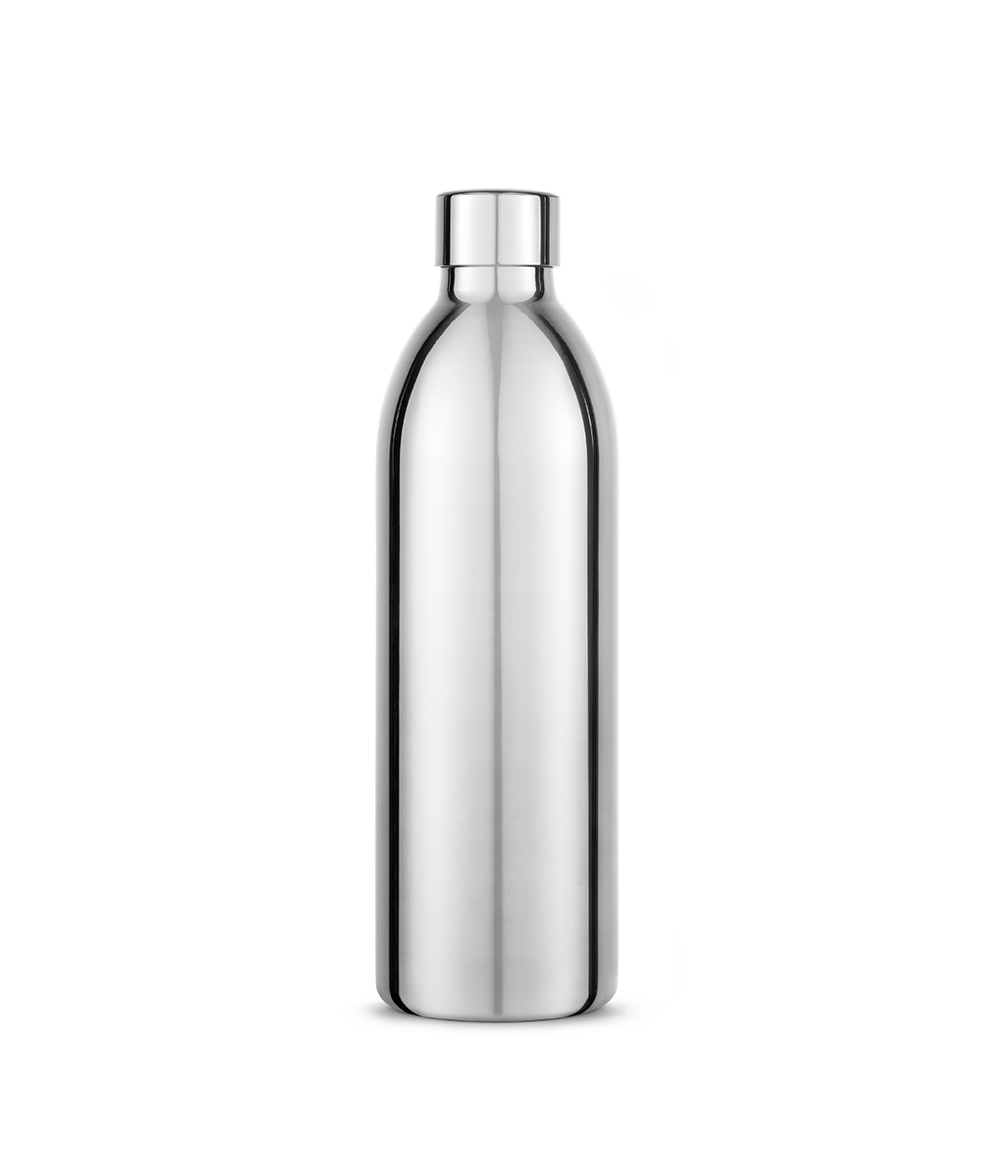 Front view of the Aarke Stainless Steel Bottle for Carbonator 3.