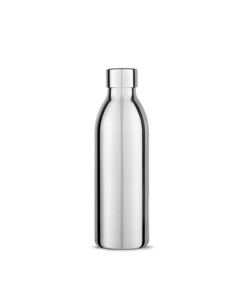 Front view of Aarke Stainless Steel Bottle Small for Carbonator 3.