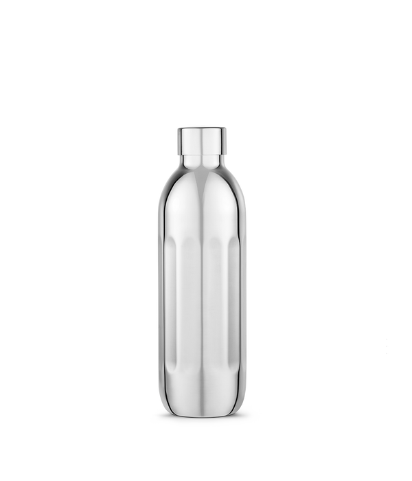 Front view of Stainless Steel Bottle Small for Carbonator Pro.