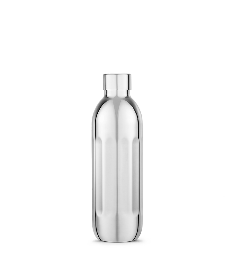 Front view of Stainless Steel Bottle Small for Carbonator Pro.