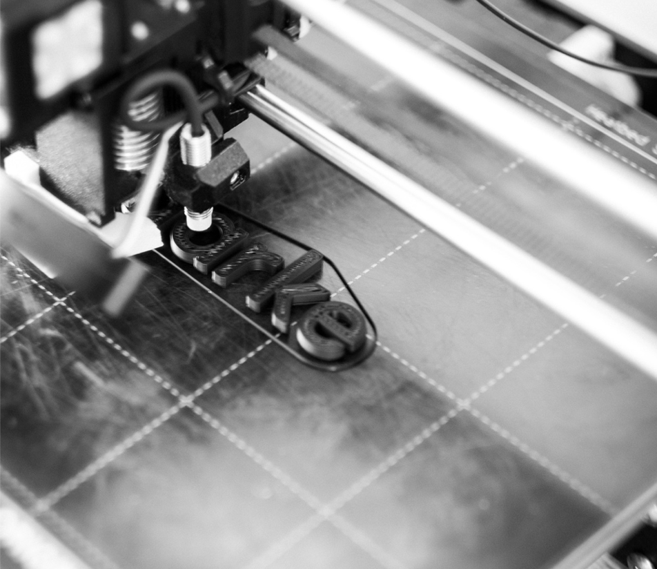 Engraving the Aarke Logo.