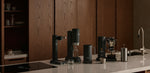 Aarke product range in Matte Black with Carbonator, Kettle, Coffee Maker, Coffee Grinder and Coffee Press