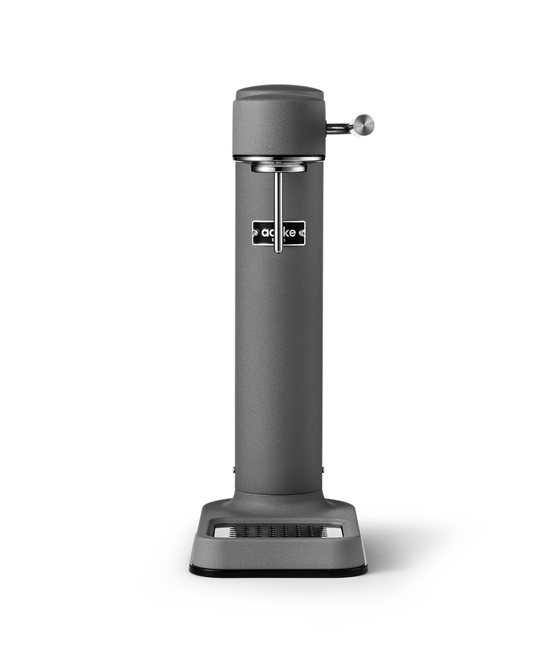 Aarke Carbonator 3 in Matte Grey. Front view.