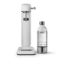 Aarke Carbonator 3 in Matte White. Front view with PET bottle/