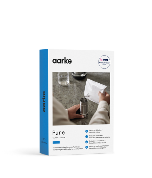 Aarke Pure Filter Granules refill packs for Aarke Water Purifier, for softer, cleaner and better-tasting water.