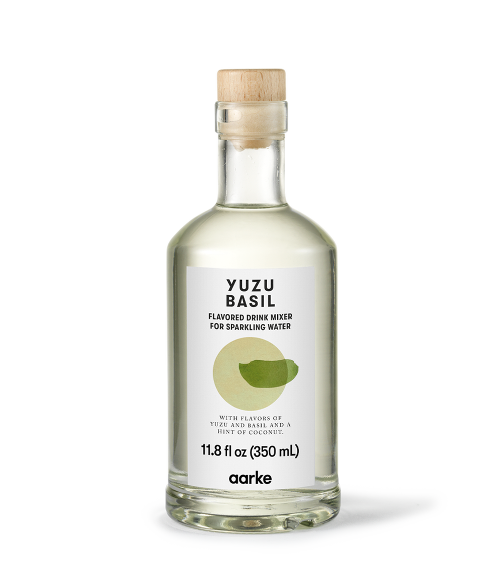Front view of Aarke Yuzu Basil Drink Mixer.