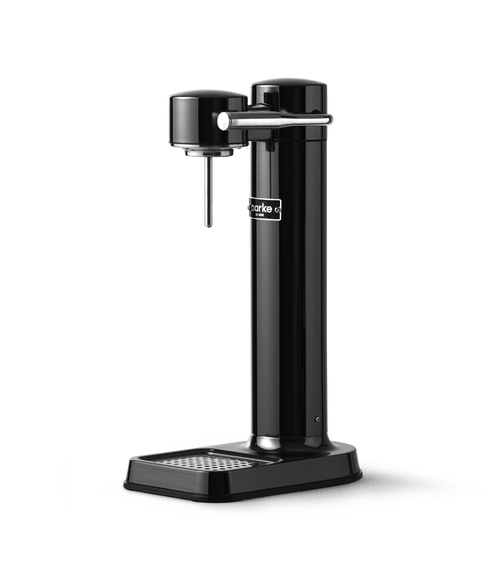 Side view of the Aarke Carbonator 3 in Black Chrome.