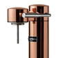 Aarke Carbonator 3 in Copper. Close up of nozzle.