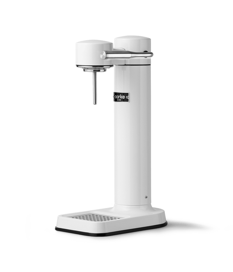 Aarke Carbonator 3 in White. Side view.