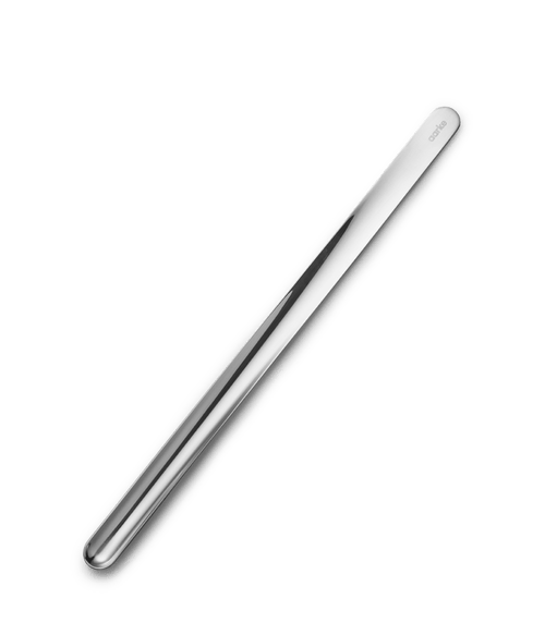 The Aarke Mixing Spoon in stainless steel.