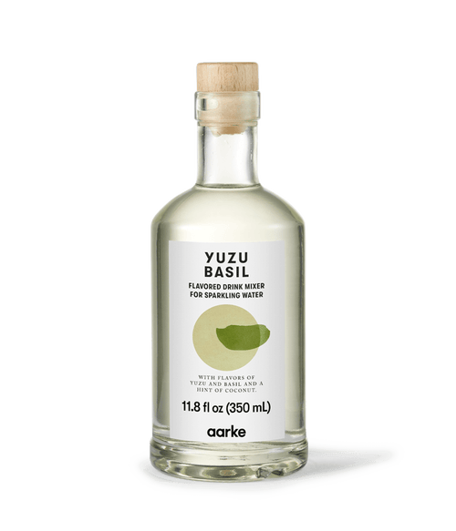 Front view of Aarke Yuzu Basil Drink Mixer.